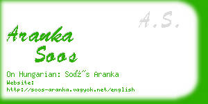 aranka soos business card